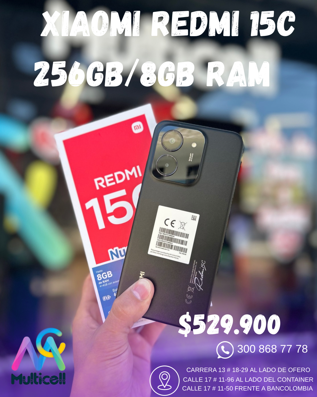 XIAOMI REDMI 15C 256GB/8GB RAM